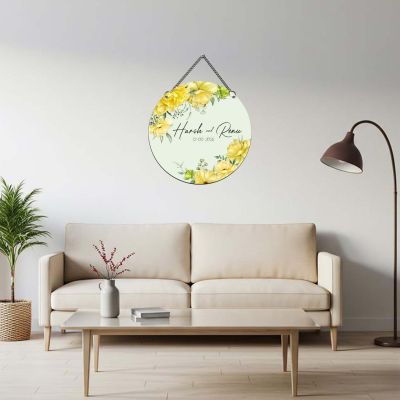 Personalized Couple Name Plate For Anniversary, Engagement, Wedding Wall Decor Hanging Decoration | Gift for Wife Husband, Bhaiya Bhabhi, Di & jiju & Friends